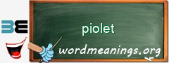 WordMeaning blackboard for piolet